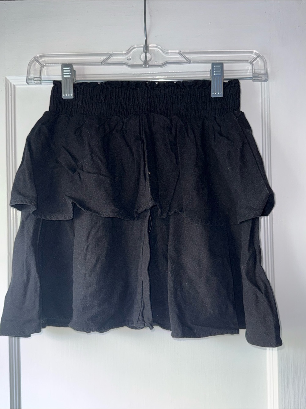 Princess Polly Black Tiered Ruffle Skirt